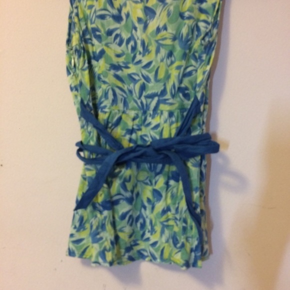 3/$30 ANTHROPOLOGIE VIOLA WATERCOLOR PAINT PAINTERLY RUFFLE TIE WAIST TOP sz 0 - Picture 8 of 10